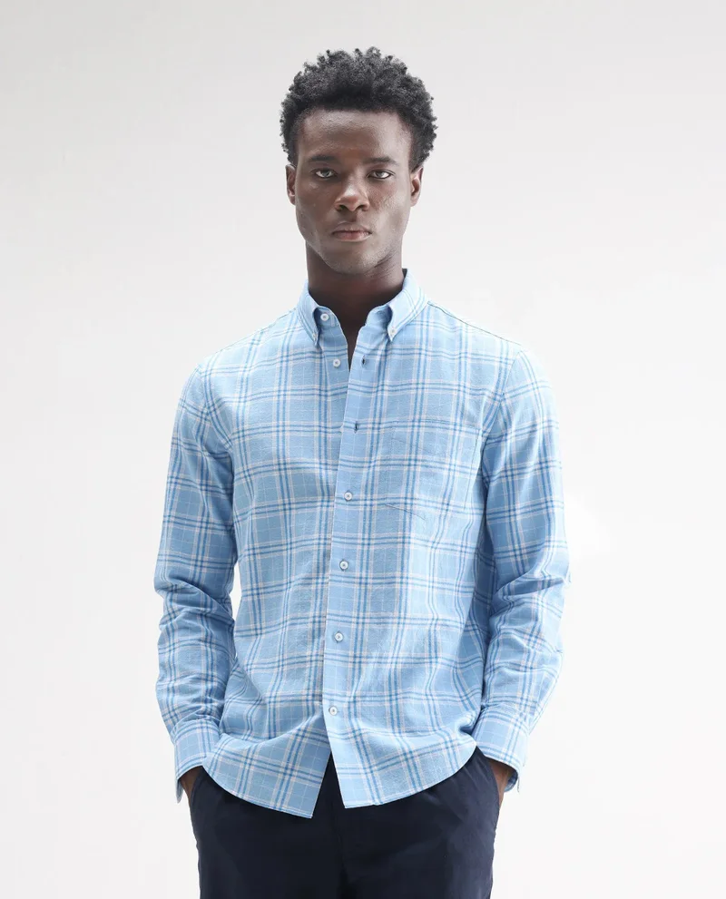 Rare Rabbit Men's Classic 100% Linen Pocket Shirt