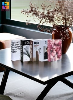 NIBEMINENT 5 Pieces Decorative Books, Faux Books with Hidden Storage, Decorative Books for Bookshelf Coffee Table, Decorative Book Boxes, Hollow Books for Living Room  - Image 2