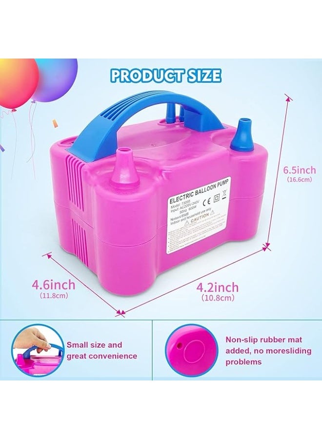 OMAKSS Electric Balloon Pump, Portable Balloons Air Pump for Balloon Arch, Balloon Garland, Party Decorations, Kids Birthday, Baby Shower, Party Supplies & Decorations, Pink - Image 2