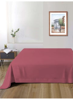 Rest Flat Bedsheet 240X260Cm Plush Mauve Breathable Machine Washbale Bedsheet Extra Soft Easy Fit Highly Breathable Bedding & Linen Cover  - Image 2