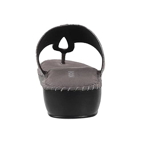 Mochi Womens Synthetic Gun Metal Slip Ons (Size (8 UK (41 EU)) - Image 4