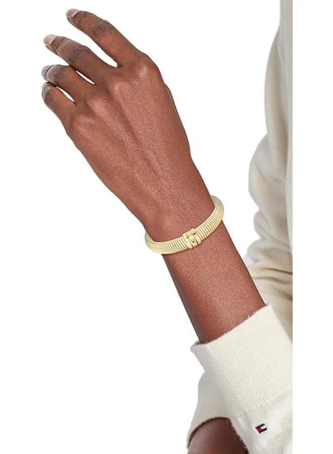 TOMMY HILFIGER Stretch Bangle Bracelet in Yellow Gold