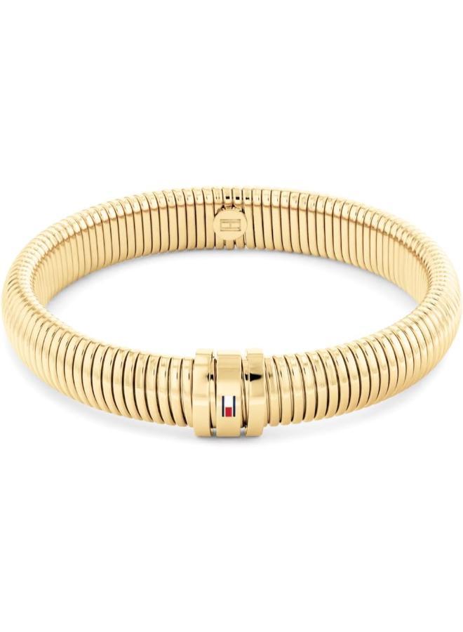 TOMMY HILFIGER Stretch Bangle Bracelet in Yellow Gold - Image 1