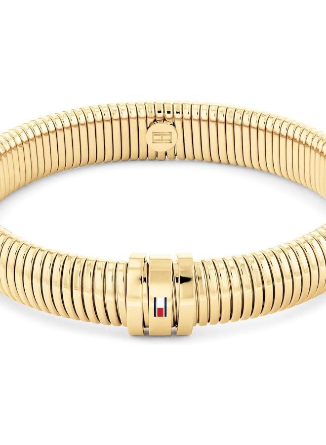 TOMMY HILFIGER Stretch Bangle Bracelet in Yellow Gold - Image 3