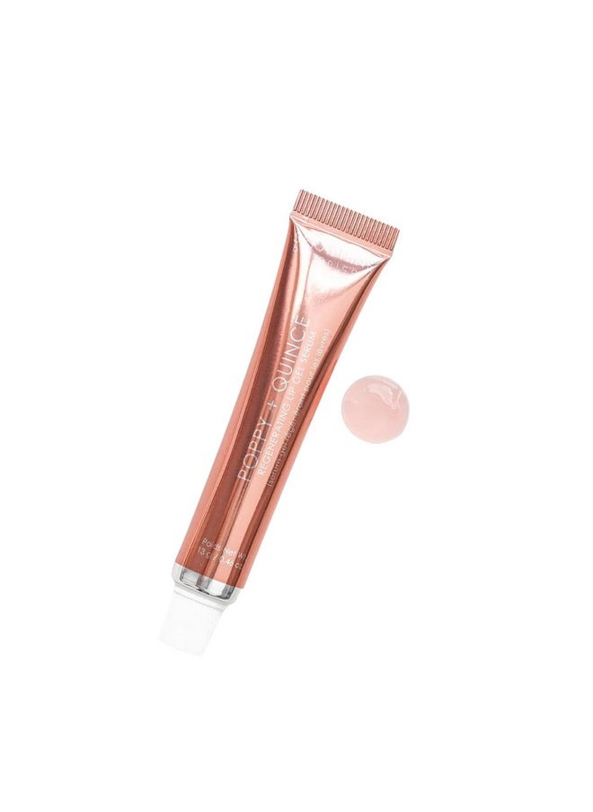 Seraphine Botanicals - Poppy + Quince Regenerating Lip Gel Serum Repair Dry Chapped Lips Instant Hydration Restorative Lip Mask Repairs Moisturizes Plumps Lips Aloe Vera Witch Hazel Extracts 13G - Image 1