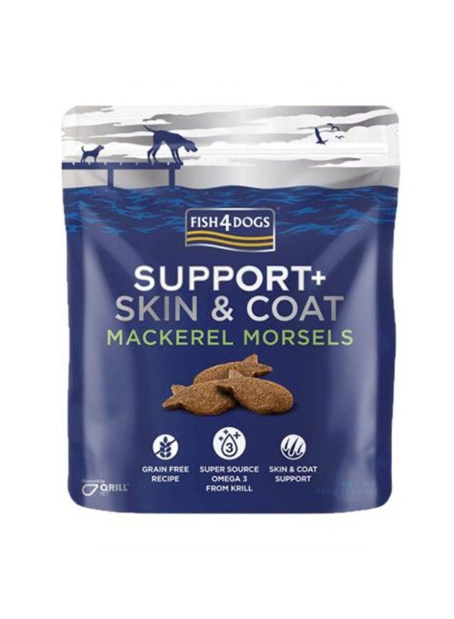 (فيش٤دوجس) فيش فور دوغز سابورت+ قطع ماكريل لصحة الجلد والفرو – مكافآت للكلاب ٢٢٥ غ - Image 1