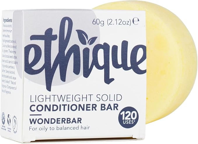 Ethique Wonderbar Solid Hair Conditioner Bar for Oily to Normal Hair 120 Uses Vegan Compostable Biodegradable Plant based - Image 1