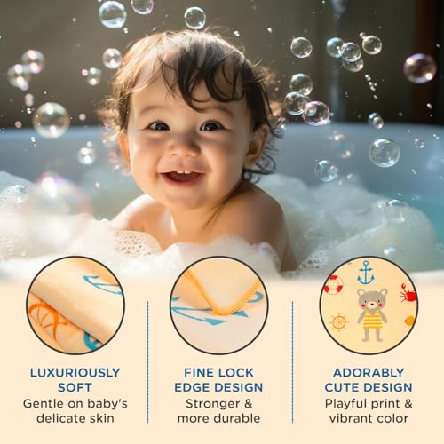 Mee Mee Micro Fiber Baby Bath Towel for New Born | Wash Cloth, Quick Absorbent, Extra Soft Cotton Towels for Kids/Toddlers/Infants/Babies, Pack of 1, Orange 70X110 CM - Image 4
