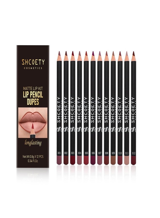 Baorder 12 Colors Matte Lip Liner Set,Premium Waterproof Smooth Lip Pencils,Long Lasting Nude Liner Lipstick for Defining & Filling Lips - Image 1