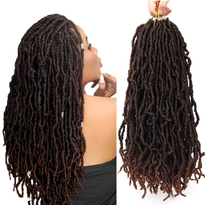 Youngther New Faux Locs Crochet Hair 18 inch Most Natural New Soft Locs Crochet Hair 6 Packs Synthetic Crochet Hair for Black Women186PcsM30 - Image 2