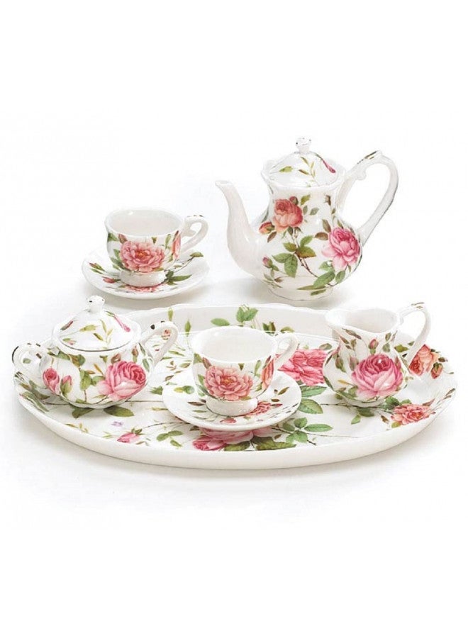 Burton & Burton 8 Piece Porcelain Mini Saddlebrooke Tea Set