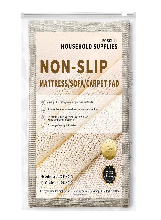 Foboull Keep Armchair Cushions from Sliding, Keep Bed and Topper Pad from Sliding for Sofa, Armchair, Chair Cushion, Mattresses, Easy Trim, Slip Resistant, Grips Helps Stop Slipping - Image 1