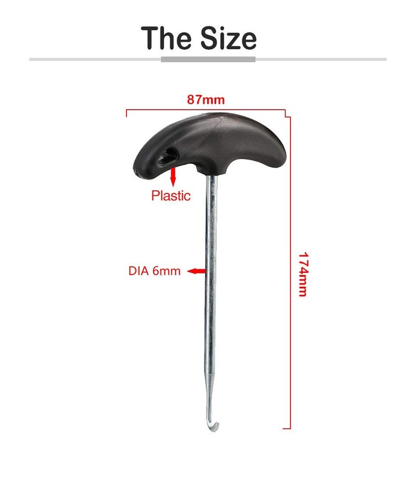 P1TOOLS Motorcycle Exhaust Pipe Spring Puller Installer Hook Tool with Exhaust Pipe Springs 67MM 75MM Swivel Hook - Image 3