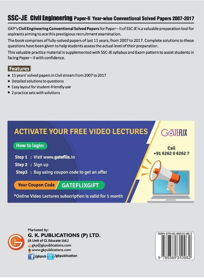 SSC 2020 : Junior Engineer - Civil Engineering Paper II - Conventional Solved Papers (2007-2017)  - Image 2