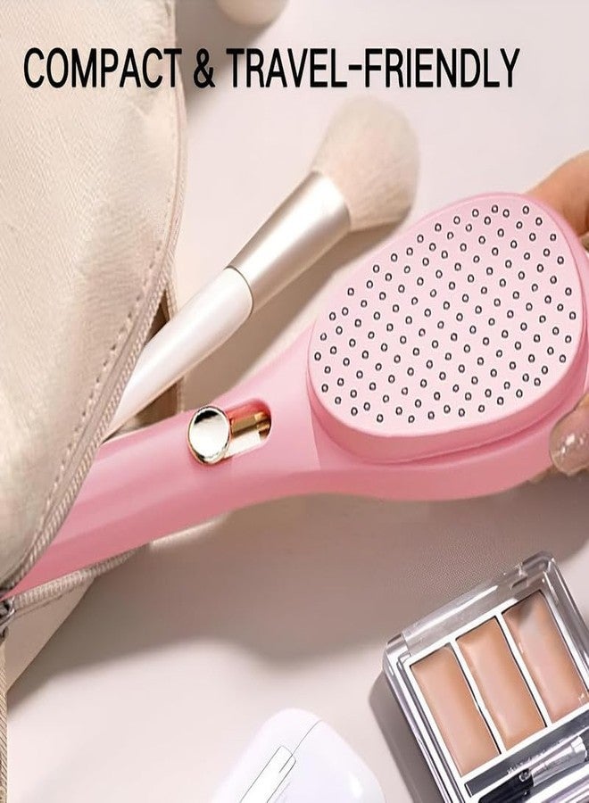 LUJNAR Self-Cleaning New Big Size Self Cleaning Hairbrush,2 in 1 Comb,Telescopic Self Cleaning Brush, One-Click Cleaning Comb,One Pull Clean Hairbrush,Self Clean Hair Comb (Multicolour) - Image 2