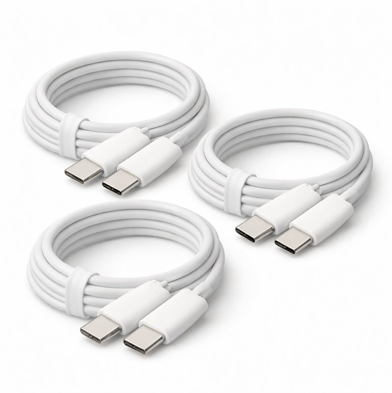 3-Pack Type-C to Type-C Charging Cable 60W, 2m – Supports Fast Charging & Data Transfer - Image 3