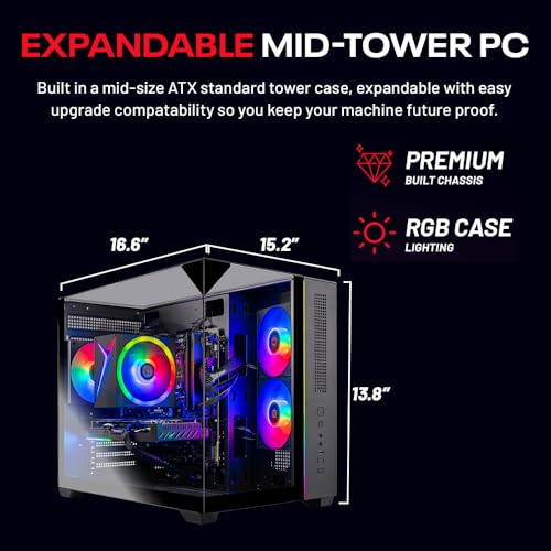 Skytech Gaming Crystal Gaming PC, AMD Ryzen 5 5500 3.6GHz, NVIDIA RTX 5050 8GB, 1TB NVMe SSD, 16GB DDR4 RAM 3200, 650W Gold PSU, Wi-Fi, Win 11, Gaming Desktop - Image 5