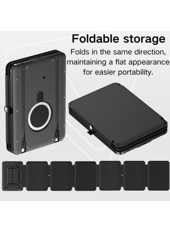 Domars Solar Power Bank 10000mAh Built-in Cables, Wireless Charger for Apple Watch Charging Battery Pack with USB C, Type-C Output Cable Flashlight,Waterproof Solar Charger for iPhone 17/16/15/14 Outdoor Hiking and Camping - Image 4