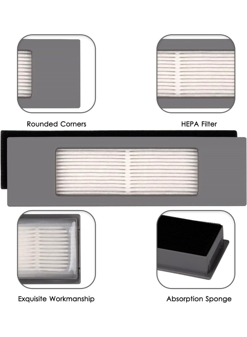 CHAIN PEAK (5 Pieces) HEPA Filter for Robot Vacuum Ecovacs DEEBOT OZMO 920 950 T8 AIVI Max T9 T5 N5 N7 N8+ N8 Pro Plus DX55 DX93 DJ65, Robot Vacuum Cleaner Filter Kit, Replacement Parts 5 Filters - Image 4
