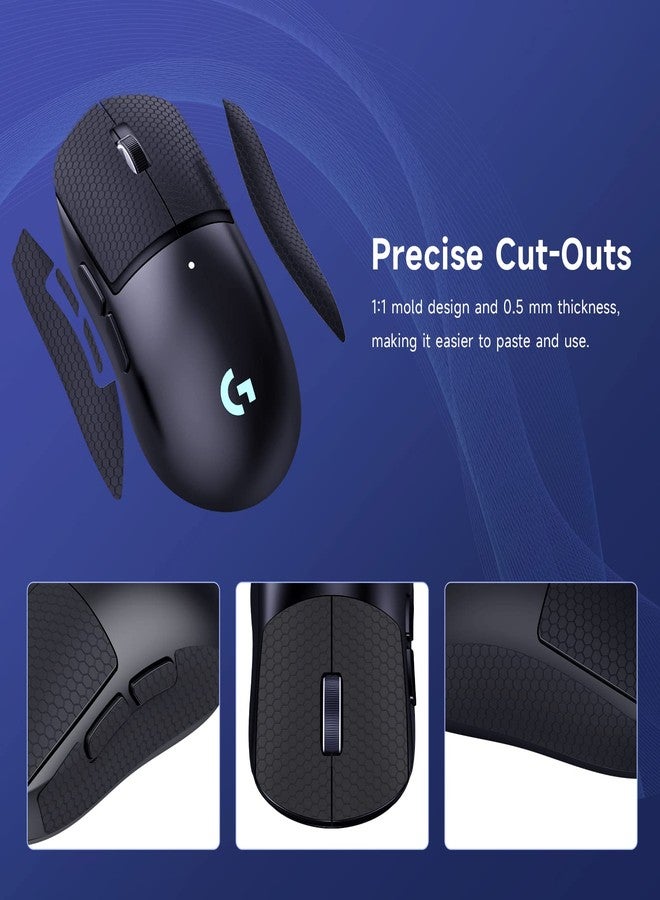 JINGDU Nonslip Skin Compatible with Logitech G PRO X Superlight Wireless Gaming Mouse, Nonslip Grip Tape, Sweat-Proof Grip, Protective Cover, Black - Image 4