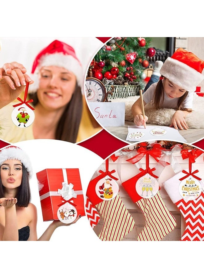 TPGP 50 قطعة من زينة عيد الميلاد الدائرية من الأكريليك الشفاف مع شريط، كرات مسطحة للحرف اليدوية، قرص أكريليك شفاف فارغ لزينة شجرة عيد الميلاد (7.6 سم) - Image 4