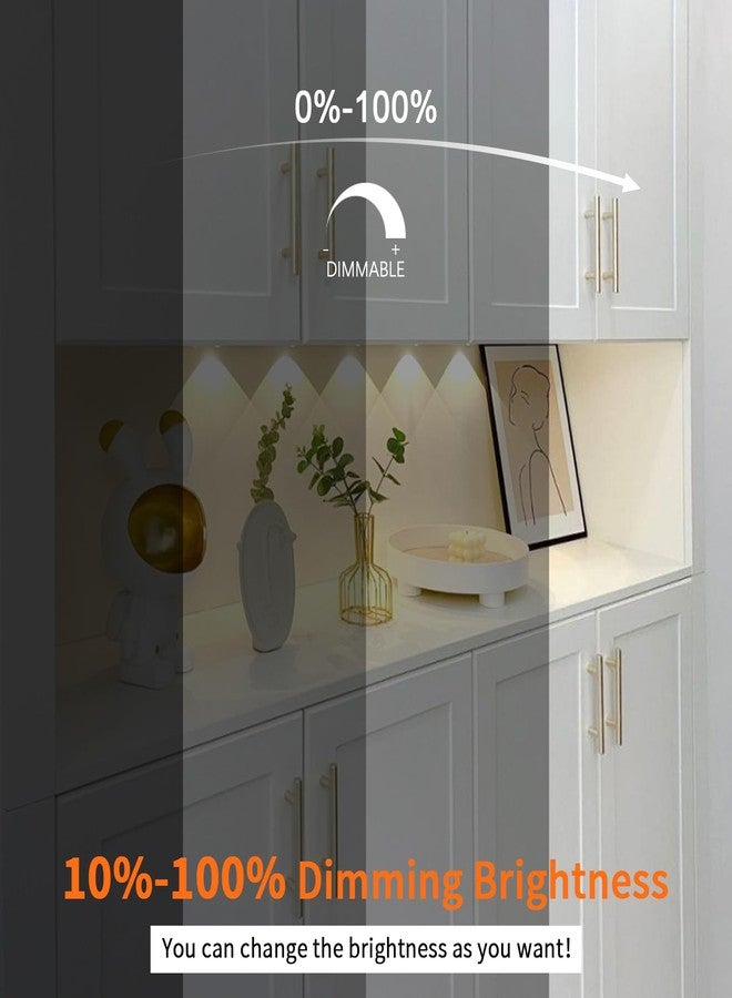 VST Under Cabinet Lights CCT 3000K-6000K, Puck Lights Color Temperature and Brightness Adjustable with Touch Switch and ETL Listed Led Driver, Plug in Led Light for Kitchen Under Cabinet Wardrobe - Image 5