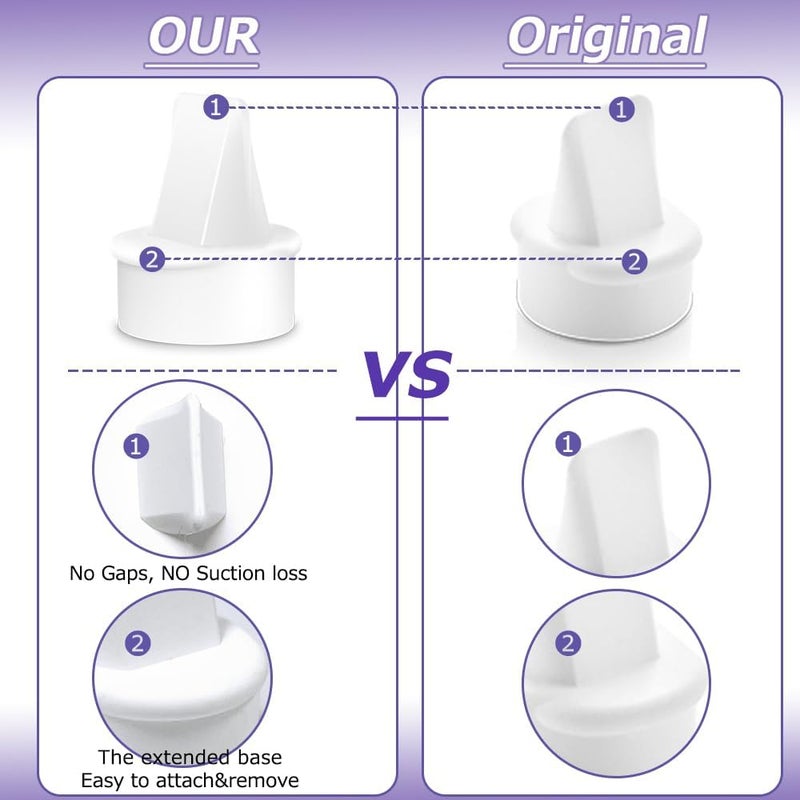 IVARONAL 8Pcs Duckbill Valves Compatible with Lansinoh Signature ProSmartpump 30Smartpump 20 for Lansinoh Breast Pumps Replacement Duckbill Valves Lansinoh Duckbill Valve Parts - Image 3