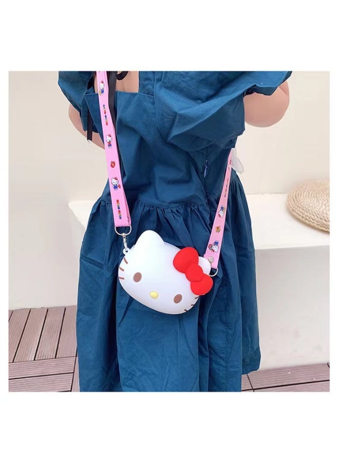 إيلوفهابرتي حقيبة سيليكون كيتي، حقيبة كروس بودي كاواي، حقيبة كتف لطيفة، حقيبة ساعي، محفظة هالو كيتي، حقيبة كروس بودي لطيفة، حقيبة كارتون صغيرة، حقيبة عملات معدنية للفتيات - Image 4