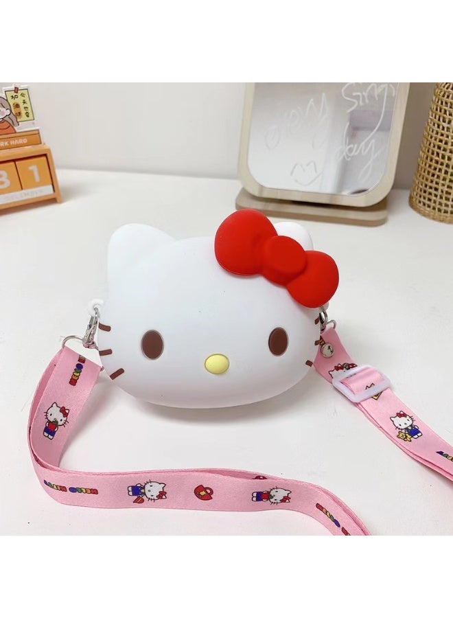 إيلوفهابرتي حقيبة سيليكون كيتي، حقيبة كروس بودي كاواي، حقيبة كتف لطيفة، حقيبة ساعي، محفظة هالو كيتي، حقيبة كروس بودي لطيفة، حقيبة كارتون صغيرة، حقيبة عملات معدنية للفتيات - Image 1