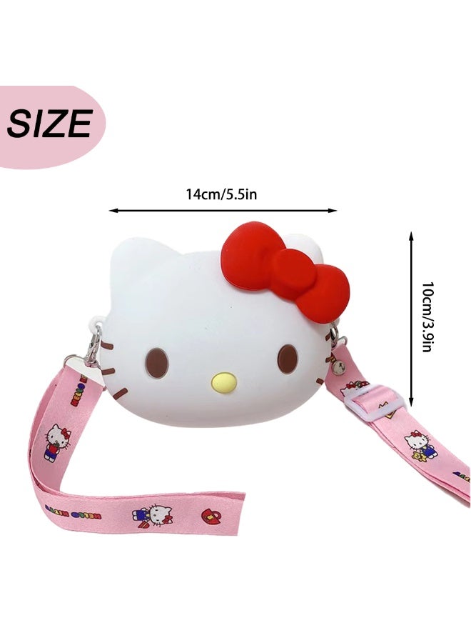 إيلوفهابرتي حقيبة سيليكون كيتي، حقيبة كروس بودي كاواي، حقيبة كتف لطيفة، حقيبة ساعي، محفظة هالو كيتي، حقيبة كروس بودي لطيفة، حقيبة كارتون صغيرة، حقيبة عملات معدنية للفتيات - Image 2