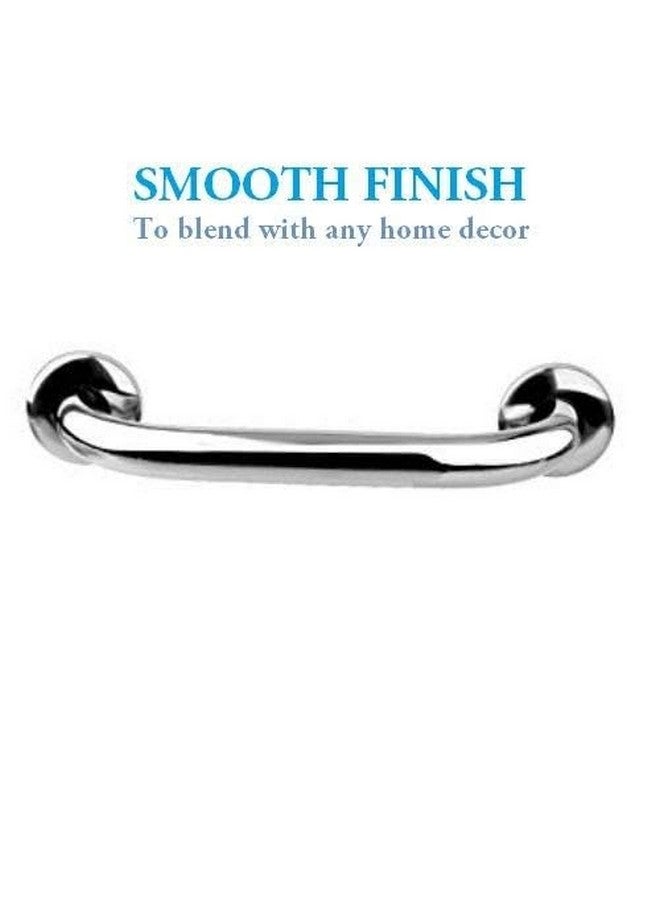 فورتون قضيب إمساك مثبت على الحائط من الفولاذ المقاوم للصدأ من FORTUNE، قضيب مناشف، قضبان حوض استحمام، قضبان مقابض توازن لدعم اليد الآمنة، إكسسوارات الحمام للمنزل والفندق - لمسة نهائية من الكروم - 12 بوصة (عبوة من قطعتين) - Image 4