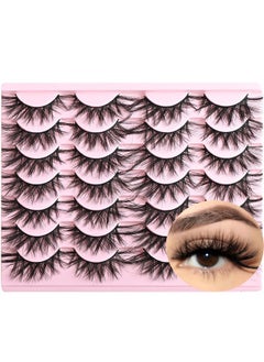FARRED FARRED Cat Eye Lashes Wispy Fluffy False Eyelashes 14 Pairs Fake Eyelashes Natural Look Short Natural Lashes Cat Eye Lash Wispy Volume Eyelash (F22 | 6-15mm)  - Image 1