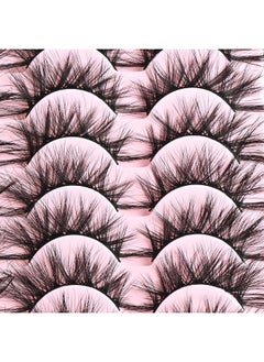 FARRED FARRED Cat Eye Lashes Wispy Fluffy False Eyelashes 14 Pairs Fake Eyelashes Natural Look Short Natural Lashes Cat Eye Lash Wispy Volume Eyelash (F22 | 6-15mm)  - Image 5