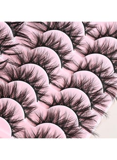 FARRED FARRED Cat Eye Lashes Wispy Fluffy False Eyelashes 14 Pairs Fake Eyelashes Natural Look Short Natural Lashes Cat Eye Lash Wispy Volume Eyelash (F22 | 6-15mm)  - Image 3