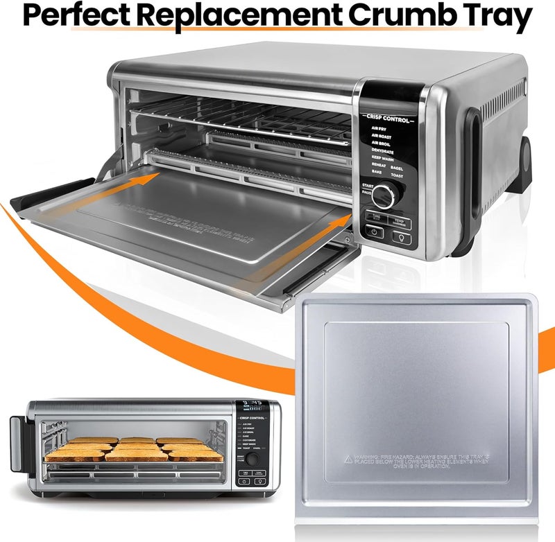 AODPWEN Crumb Tray Replacement for Ninja Foodi SP101 SP151 Air Fryer Oven with 4 Pcs Teflon Mats, Air Fryer Accessories for Ninja airfryer Flip Up Toaster Oven - Image 4