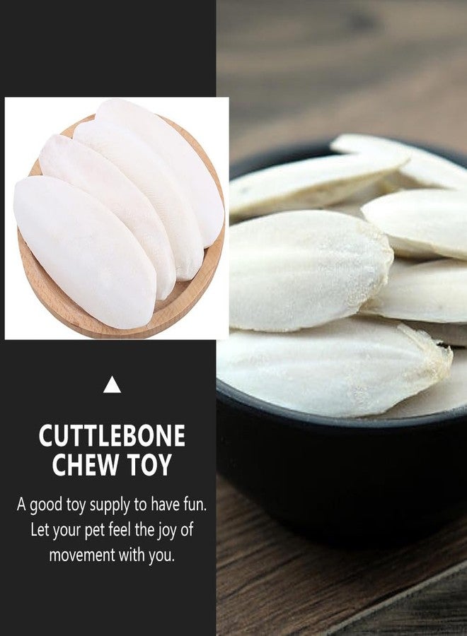 UKCOCO 12 Sets Natural Cuddle Bone Chew Toys, Chewing Cuttlefish Bone Bird Parrot Cage Bite Toys for Parakeets Cockatiel Macaw Conur 10-12CM - Image 5