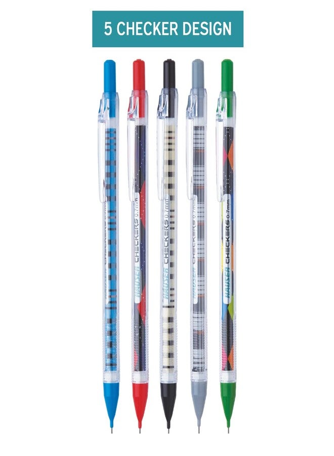 Hauser Checkers 0.7 Mm Mechanical Pencil Box |German Technology,Continuous Writing Sliding Sleeve|Specially Designed Grip for Comfortable Writing| of 10,Multicolor - Image 4