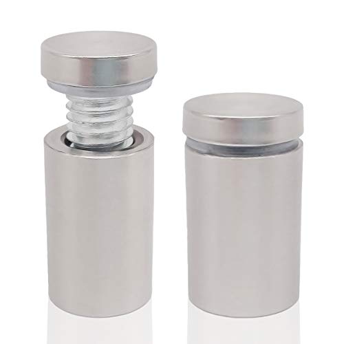 Lantee 1/2" x 3/4" Wall Sign Standoff Mounting Hardware Kit - Lantee 8 Pcs 12 x 20mm Glass Standoffs Mounts Screws, Stainless Steel Standoff Bolts - Image 1