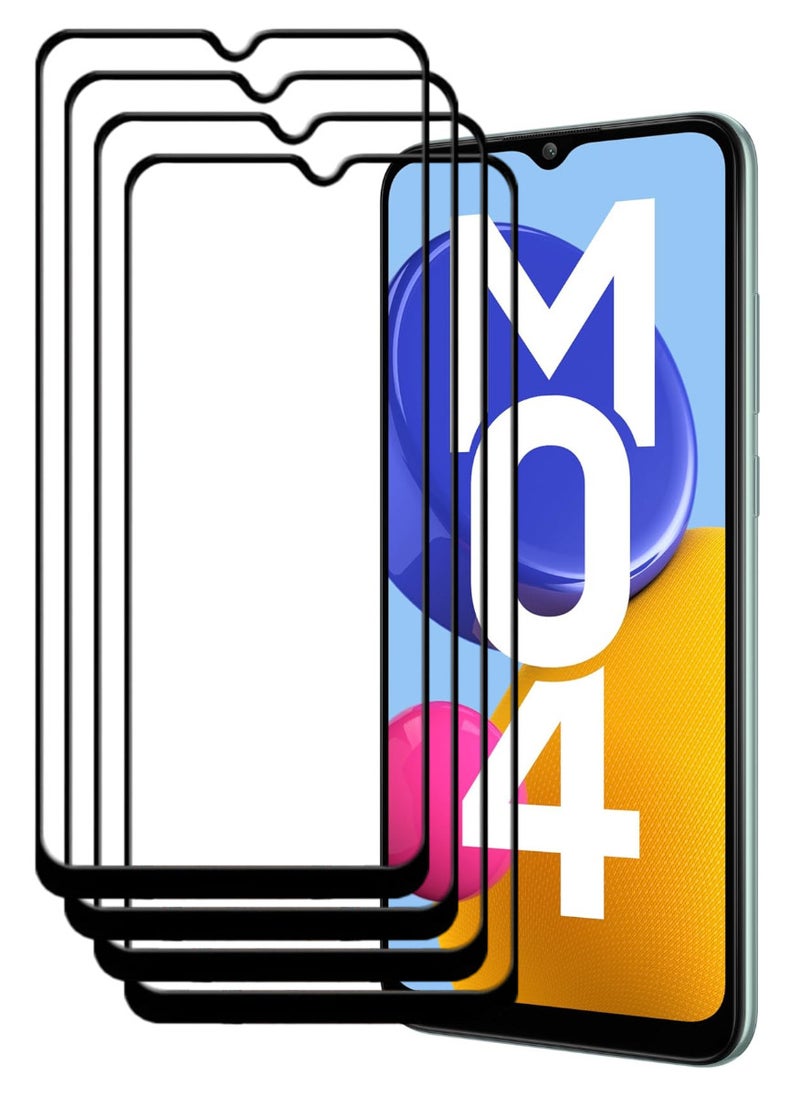 ACLIX 4 Pieces Antistatic ESD Dustproof Premium Quality High Definition Tempered Glass Screen Protector Designed For Samsung Galaxy M04 - Image 1