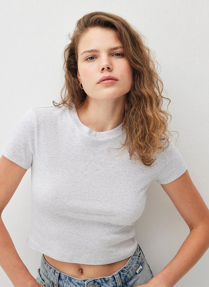 مافي Crew Neck Basic T-Shirt