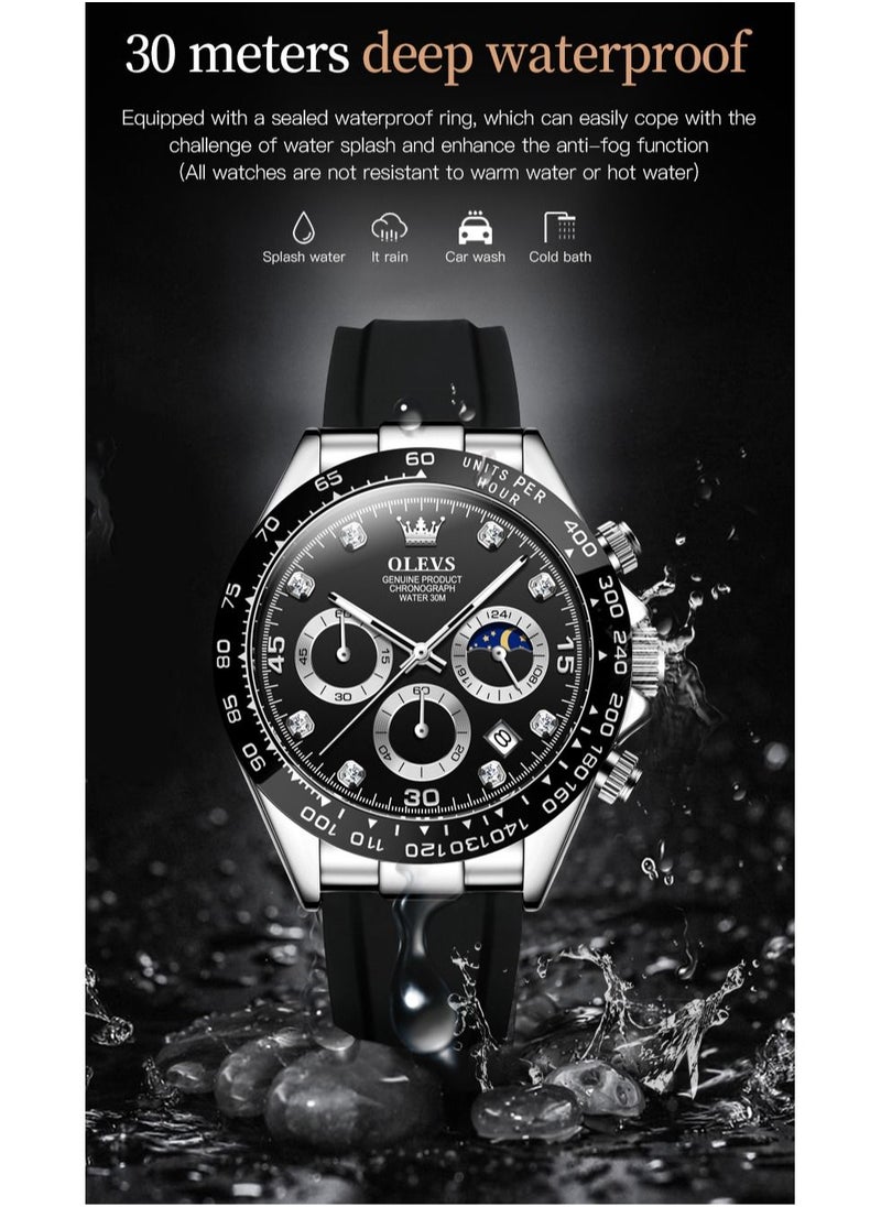 OLEVS - Men's Analog Mechanical Self-Winding Watch Resin Strap - Image 1