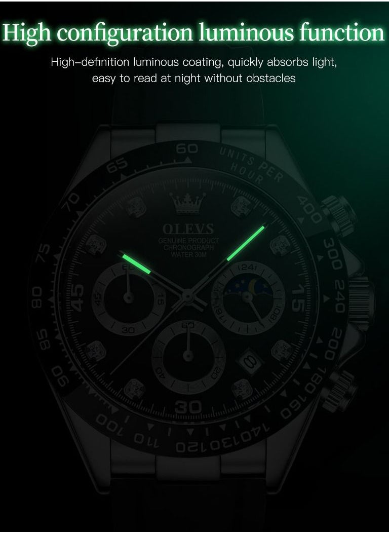 OLEVS - Men's Analog Mechanical Self-Winding Watch Resin Strap - Image 1