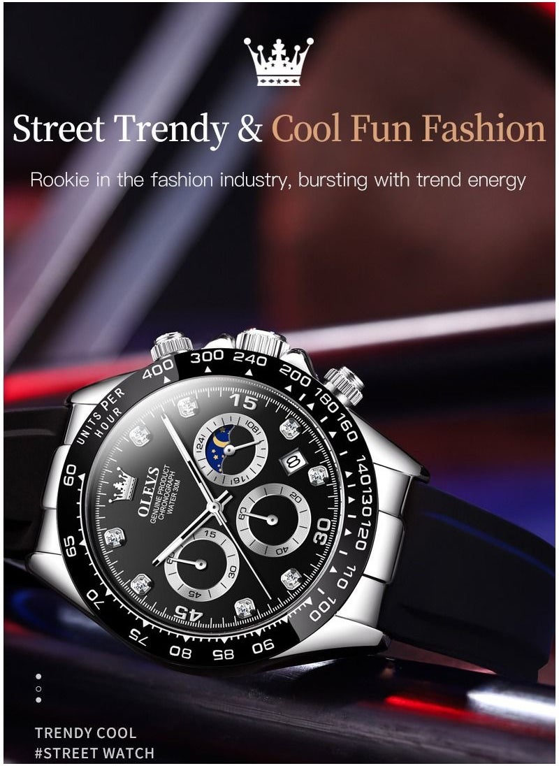 OLEVS - Men's Analog Mechanical Self-Winding Watch Resin Strap - Image 1