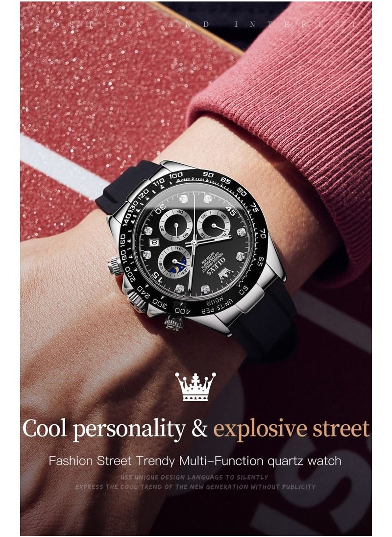 OLEVS - Men's Analog Mechanical Self-Winding Watch Resin Strap - Image 1