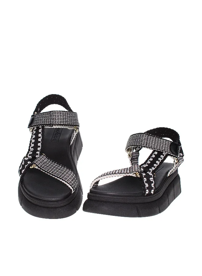 موليكا صنادل نسائية مسطحة موليكا سوداء صنع في البرازيل