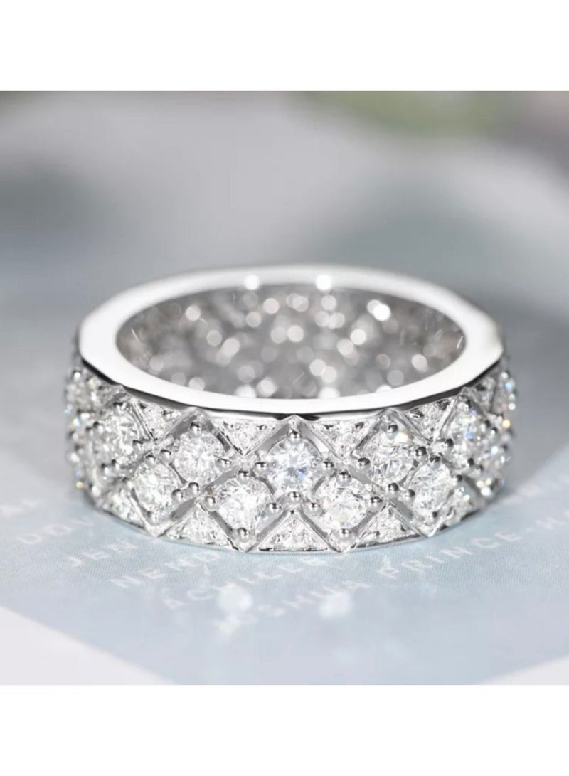 استراتيجية خاتم من الفضة الإسترليني عيار 925 مرصع بحجر الزركونيا - Image 2