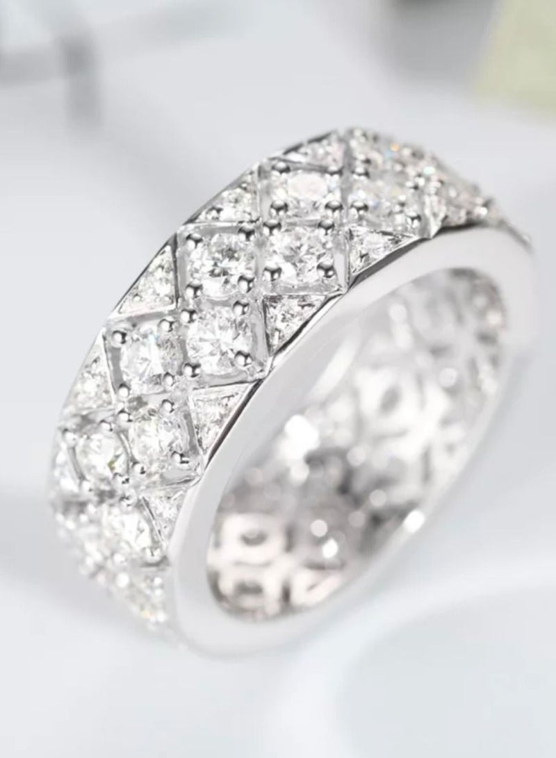 استراتيجية خاتم من الفضة الإسترليني عيار 925 مرصع بحجر الزركونيا - Image 1