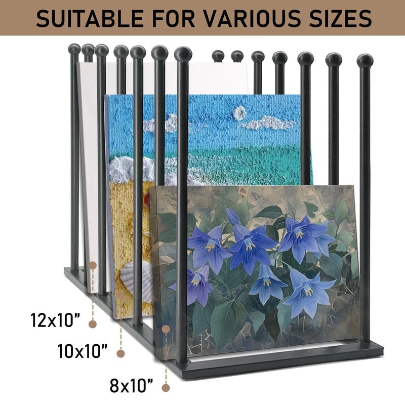 DBYANAN Art Storage Rack, Art Drying Rack, Art Canvas Organizer, Paint Display Rack Metal Easel Display Stands for Canvas Boards, Panels, Prints, Frames, Artworks, Gallery - Image 5