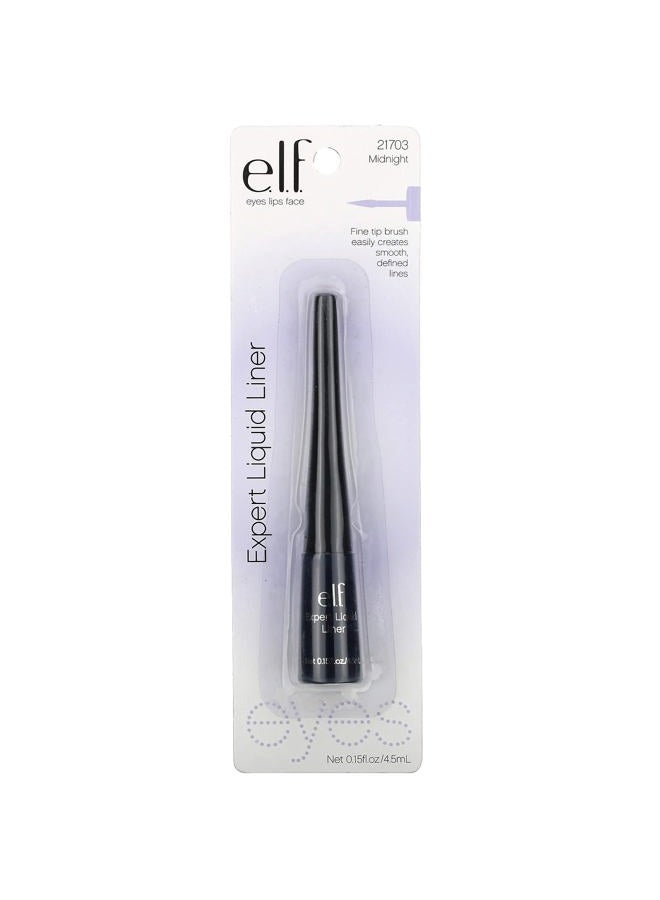 elf Liquid Eyeliner, High-pigment Liquid Eyeliner With Extra-Fine Brush Tip, Easy Glide Smudge-proof Formula, Midnight - Image 2