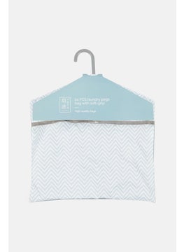 YOTO 24 Pcs Laundry Pegs Bag with Soft,Grip, Grey and White  - Image 1